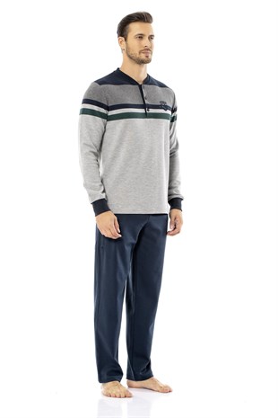 Poleren Erkek Uzun Kollu Pijama Takımı