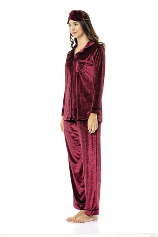 Poleren Kadın Kadife Pijama Takımı
